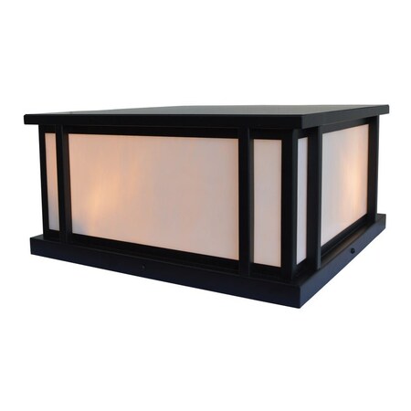 Arroyo Craftsman 16" Glencoe Column Mount, Slate, Rain Mist Glass GLC-16RM-S